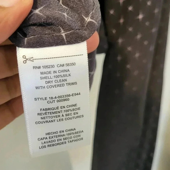 Equipment Femme Aurora Highneck Shooting Stars Classic Chic Style Silk Blouse XS - Picture 11 of 11